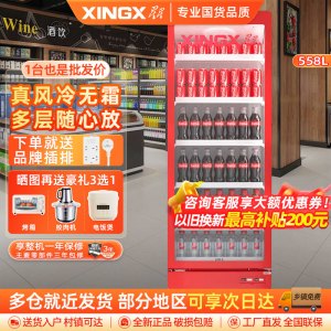 星星(XINGX)LSC-558W展示柜冷藏保鲜柜风冷无霜饮料柜商用一级能效单门立式冰柜超市便利店陈列柜啤酒酒水冷柜