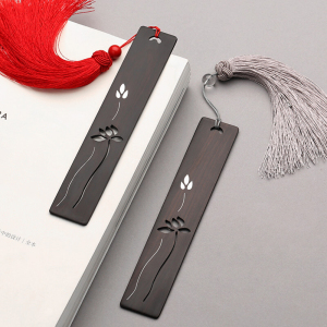 林檎教师节 书签木质古风嵌银片创意可定制送男友爱人闺蜜生日礼品 书签送女朋友老婆生日礼物送女朋友老婆情人节七夕生日礼物 默认颜色