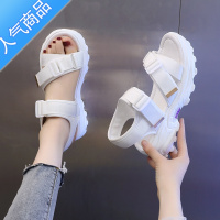 SUNTEK中跟凉鞋女夏季2023年新款时尚百搭运动防滑轻便增高松糕厚底ins