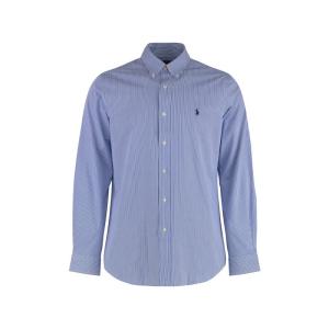 polo ralph lauren弹力条纹圆下摆男士长袖衬衫 Light_Blue XL