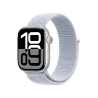 MX1L3CH/B Apple Watch S10 GPS 42 毫米银色铝金属表壳 青云色回环式运动表带