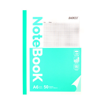 宝克(BAOKE) 记事本A6/50页 105×148mm方格本笔记本 颜色随机 NB2990A 1本