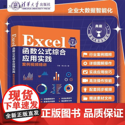 [正版新书]Excel 函数公式综合应用实践案例视频精讲 于峰 韩小良 清华大学出版社 Excel 函数公式 数据