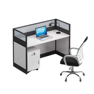 铭威盾办公桌四人位职员桌简约现代财务桌椅组合屏风卡座员工位单人位(含柜椅)