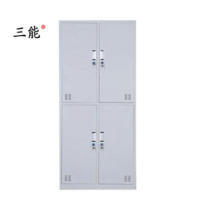 三能 （SAN NENG）加厚铁皮更衣柜 宿舍更衣柜 员工更衣柜 带锁储物柜 其他金属更衣柜 灰白