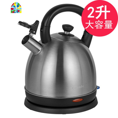 304不锈钢烧水壶电热水壶 家用大容量自动断电5L电壶 FENGHOU [2L款]奶白色