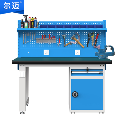 尔迈 重型工作台操作台检验桌子打包台车间维修台钳工工作台1.2米Q款