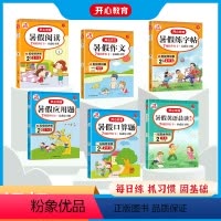 暑假口算题+应用题+阅读+练字帖+作文+英语晨读晚练(6本) 小学二年级 [正版]暑假作业二年级暑假阅读字帖作文下上册二