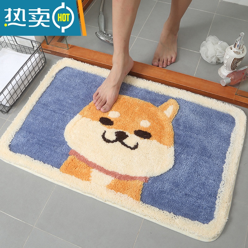 敬平浴室地垫防滑垫门垫卧室进门门口脚垫家用地毯吸水垫子卫生间
