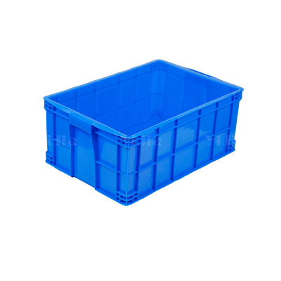 翌嘉YJ4120577 蓝色塑料周转箱大号工业胶箱 640*430*260