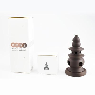 生日紫砂香炉家用室内创意香薰炉香座线香托小香插炉小号塔香炉烟雨西子单个默认颜色