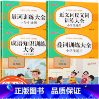 [正版]词语积累大全训练题书量词叠词知识手册全套4本小学生语文aabb重叠词语abab近义词反义词四字成语汇总一年级专