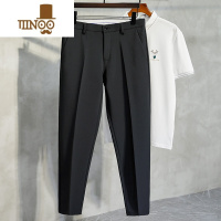 YANXU潮牌新款西装裤男韩版潮流免烫锥形九分修身小脚休闲长裤子