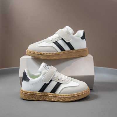 时尚百搭德训鞋男女童日常户外休闲鞋魔术贴款方便舒适春季新款潮_1_945