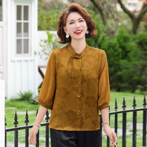 2026年女士休闲妈妈装洋气中老年40-60岁中年薄款夏装衣服50岁女