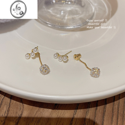 JiMi高级感轻奢耳钉小众设计两戴珍珠流苏耳环中国古风新中式旗袍耳饰