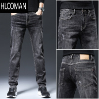 HLCOMAN高端牛仔裤男款加绒宽松男士弹力裤子新款休闲裤潮牌直筒男裤