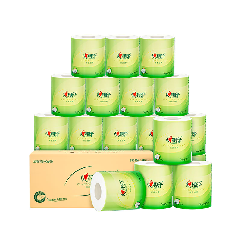 心相印 BT3220(箱装)心柔系列100克20粒装四层卷筒卫生纸
