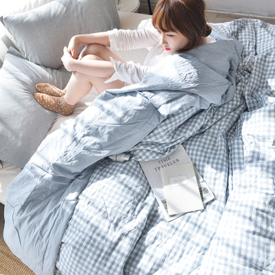 全棉空调被夏凉被单人双人可水洗春秋被夏被纯棉夏季被子薄简约风