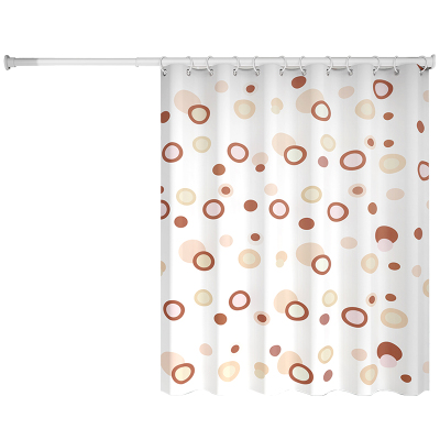 朗宅浴室浴帘隔断卫生间防霉套装免打孔门帘子挂帘高档防水布洗澡窗帘