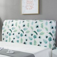 床头罩套床头套软包防尘罩靠背罩子保护套1.8米弹力布1.5床北欧风 热带植物 1.2米(适合1.1-1.4米床头使用)