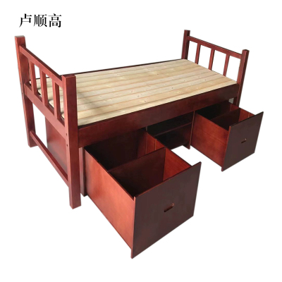 卢顺高单位宿舍床带储物单层床2060*940*810mm