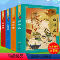 [正版]精装硬壳 小树苗儿童成长经典阅读宝库珍藏版四大名著系列全4册 彩图注音版 水浒传红楼梦西游记三国演义小学生一二