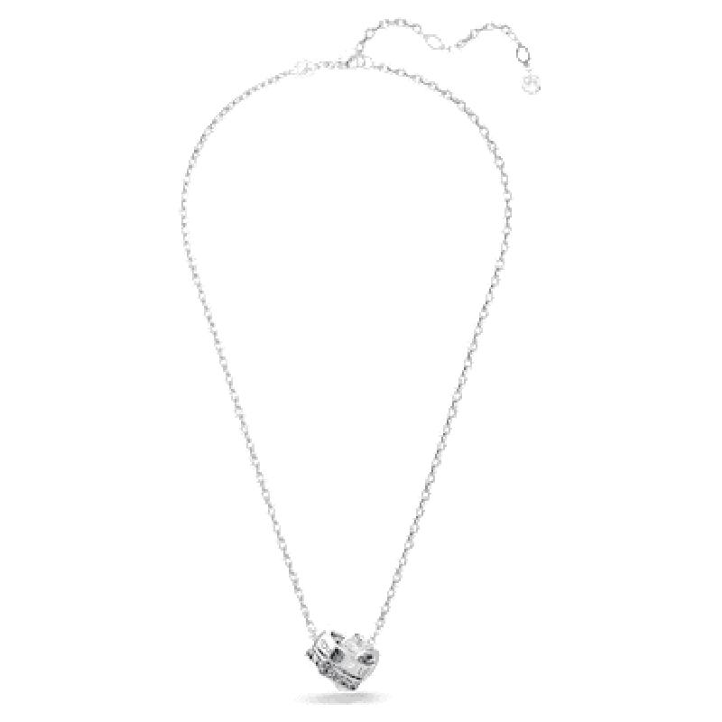 Swarovski/施华洛世奇女士爱心交织吊坠项链浪漫礼物银灰色锆石项
