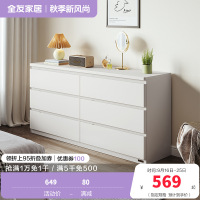 全友家居简约百搭卧室客厅分区储物斗柜隐藏式拉手储物柜家具