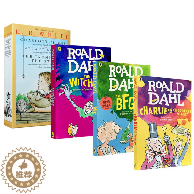 [醉染正版]夏洛的网 查理和巧克力工厂 英文原版 Charlotte's Web EB 怀特三部曲+罗尔德达尔作品3册