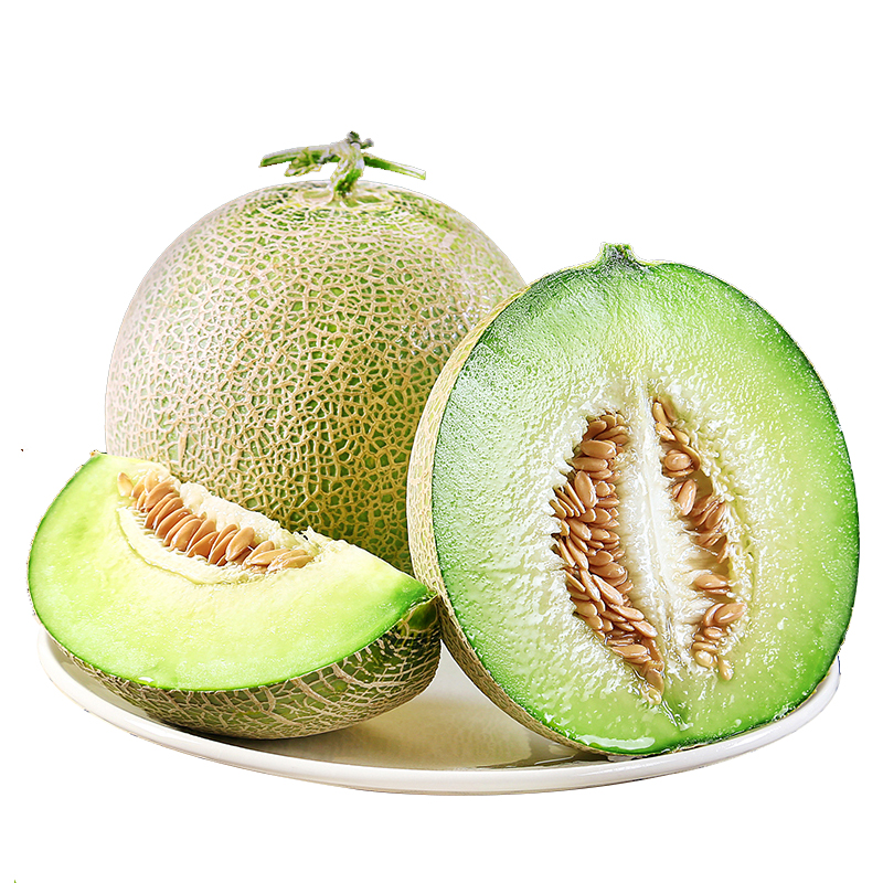 [顺丰配送]海南玖珑瓜2个装(4斤左右)西州蜜 脆甜网纹蜜瓜香瓜 新鲜