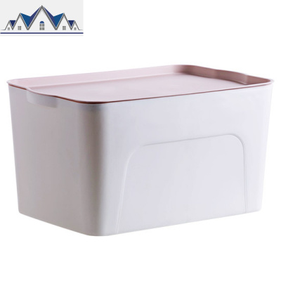 撞色加厚塑料收纳箱大号玩具衣服收纳盒有盖衣柜内衣整理箱储物箱 三维工匠