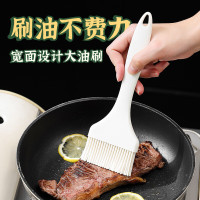 日本油刷子厨房烙饼油刷家用耐高温硅胶烧烤烘焙食品刷子 白色