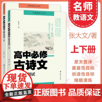 高中必修古诗文全解与测试上下册 名师教语文高一二文言文古诗文解读与测试高考复习资料大全高中语文课外古诗文上海大学出版社