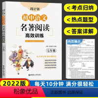 语文 [正版]初中语文名著阅读高效训练七年级 周计划出版社文学名著西游记海底两万里朝花夕拾骆驼祥子初一7下课外阅读练习题