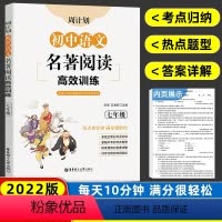 语文 [正版]初中语文名著阅读高效训练七年级 周计划出版社文学名著西游记海底两万里朝花夕拾骆驼祥子初一7下课外阅读练习题