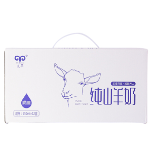 九羊(JIUYANG)纯山羊奶250ml*12盒装早餐成人老人儿童孕妇