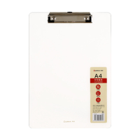 齐心 A7644 竖式注塑磨砂板夹 A4 透明本色