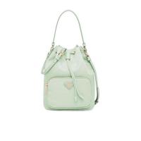 普拉达(PRADA)女士织物单肩包可调节肩带抽绳封口多口袋实用百搭