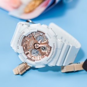 Casio旗舰店 卡西欧手表女G-SHOCK网红潮流星空独角兽防水运动学生电子女士石英表 非机械女表 GMA-S120