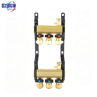 黄铜地暖分水器 3路 个