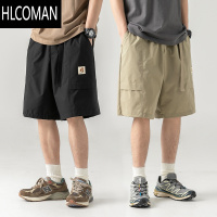 HLCOMAN休闲工装短裤男士夏季外穿薄款2025新款中裤宽松大码潮牌五分裤子