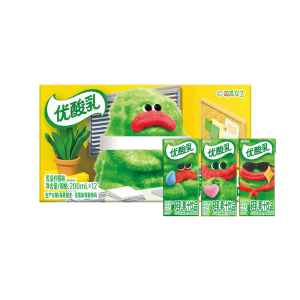 [苦瓜女士包装][5月生产]伊利优酸乳轻乳果汁饮品苦瓜柠檬味200ml*12盒