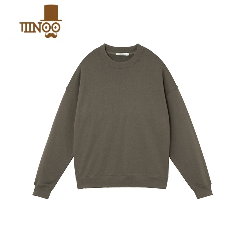 YANXU美式圆领卫衣男士秋季宽松休闲套头衫纯色情侣上衣