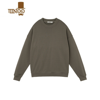 YANXU美式圆领卫衣男士秋季宽松休闲套头衫纯色情侣上衣