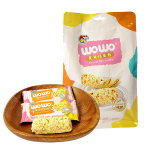喔喔麦片巧克力袋装228g婚庆结婚喜糖年货休闲零食品(代可可脂)