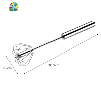 打蛋器手动家用小型不锈钢半自动蛋清打发搅蛋器打蛋机蛋糕搅拌器 FENGHOU [原色打蛋器+花型蛋清分离器]304不锈钢