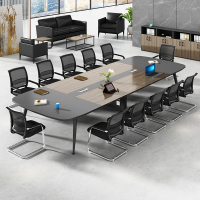长桌会议桌椅培训桌椅组合圆角开会办公桌接待桌