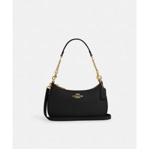 COACH女包多口袋箱包皮具Terry Shoulder Bag拉链开合单肩斜挎包 Black