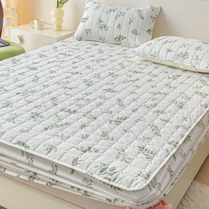 加厚纯棉大豆夹棉床笠单件床套罩床垫保护罩三件套